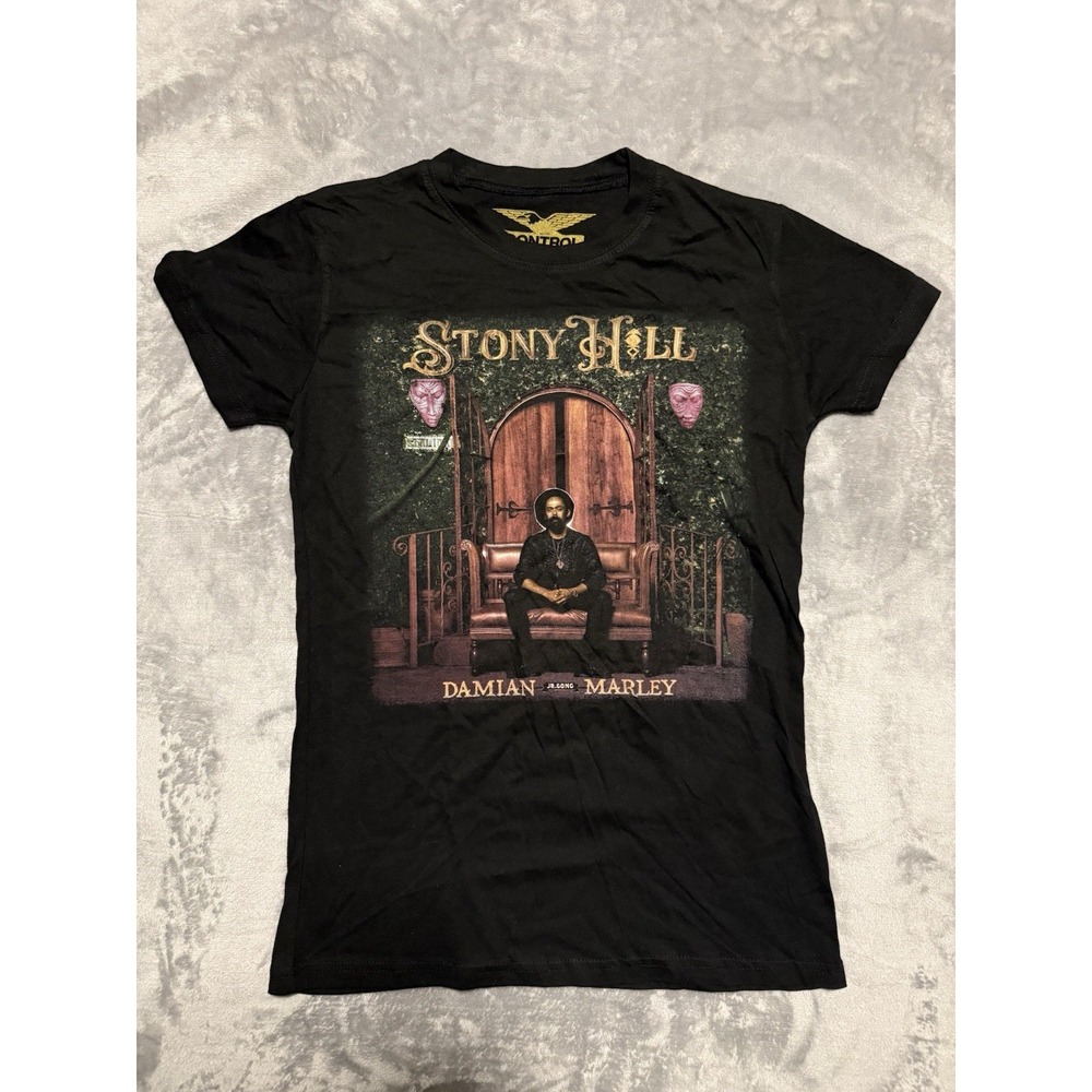 Control Stony Hill Damian Marley Jr T-Shirt Womens Large Black 2017 Concert Tour